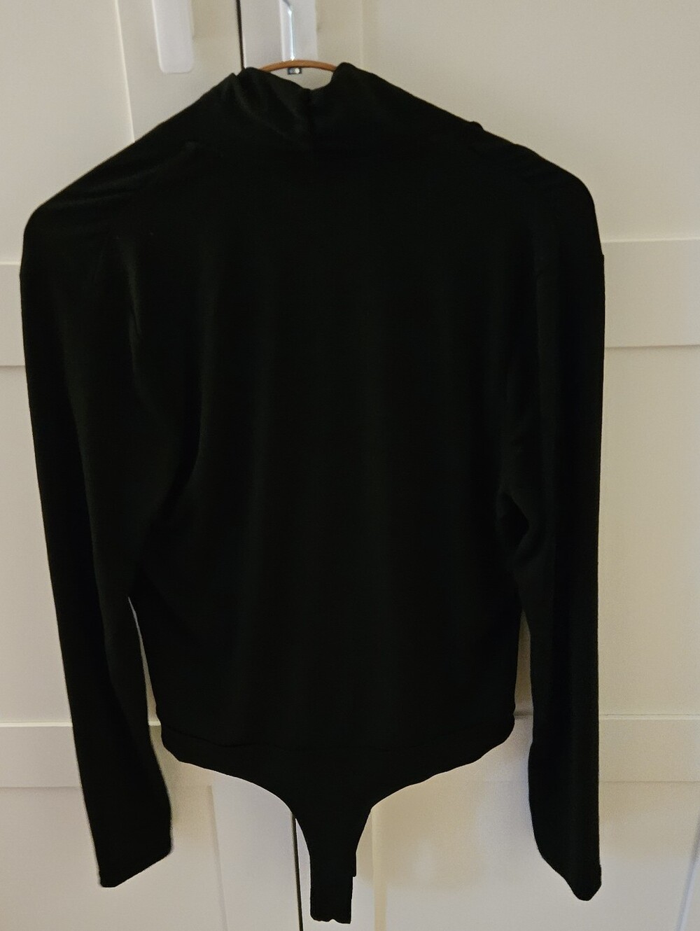 Banana Republic Black Surplice Long-Sleeve Bodysuit - Picture 2 of 4